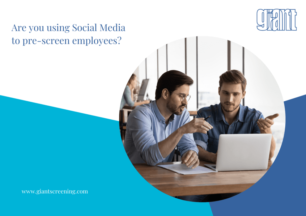 social media searches to pre-screen employees